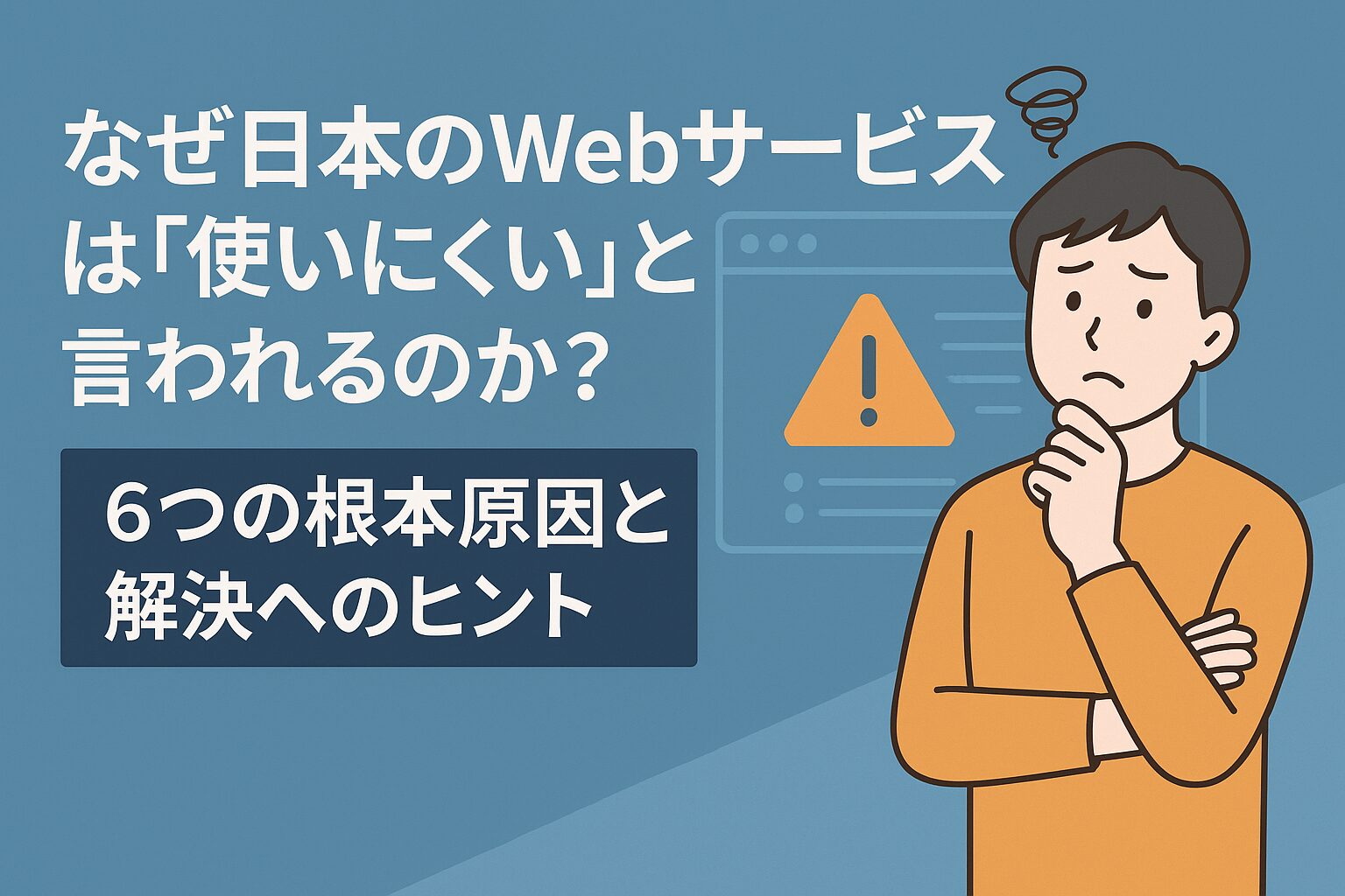 なぜ日本のWebサービスは「使いにくい」と言われるのか？6つの根本原因と解決へのヒント