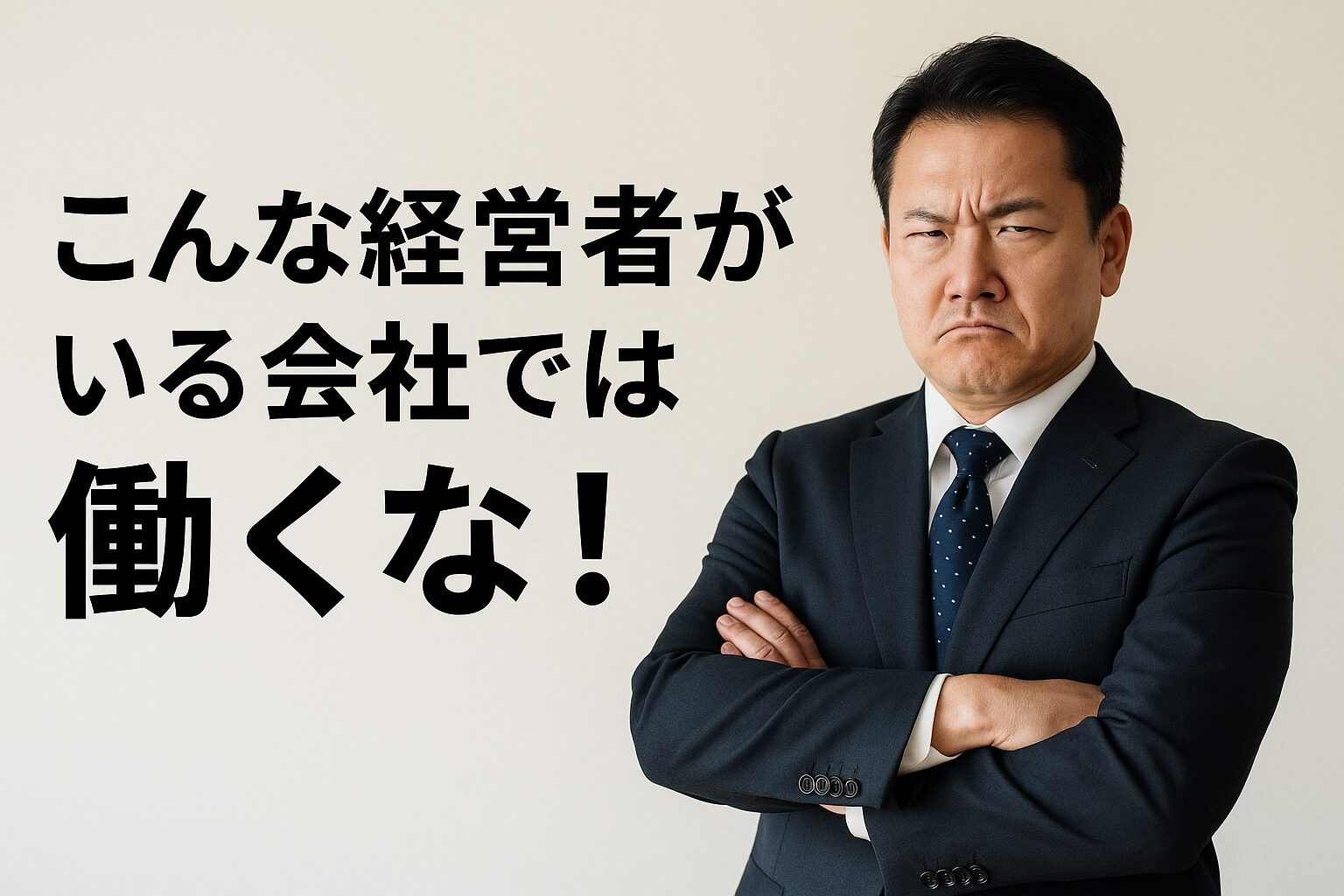 こんな経営者がいる会社では働くな！
