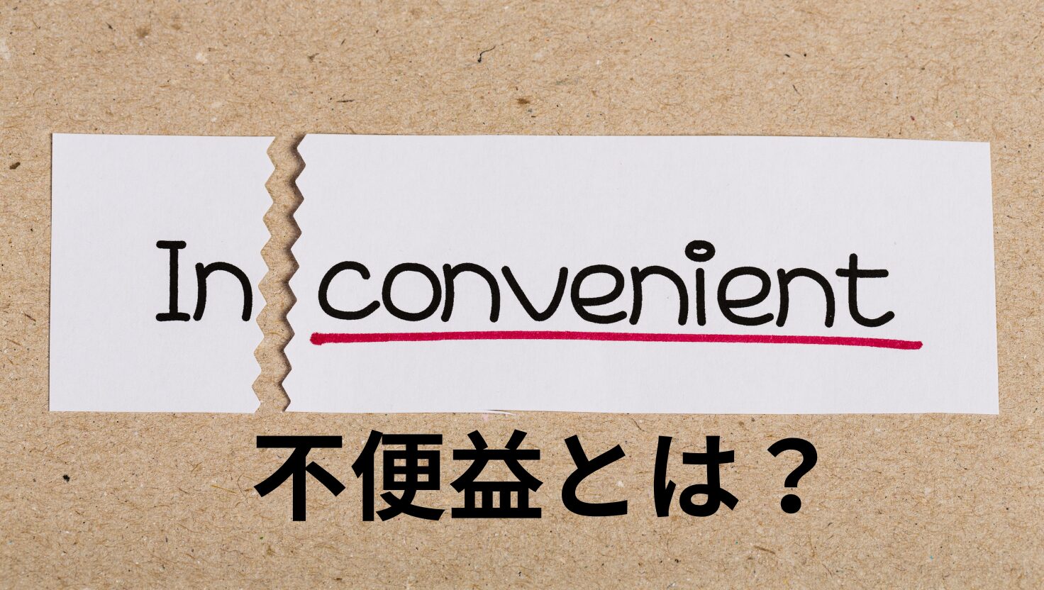 不便益とは？